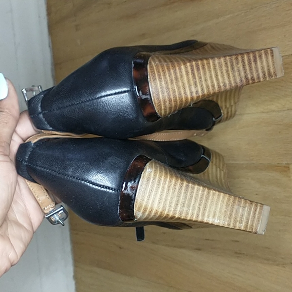 White house | Black Market "Moriah" black vachetta wedge - Picture 5 of 11
